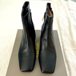 Franco Sarto Waxtona Ankle Bootie— Black Leather
